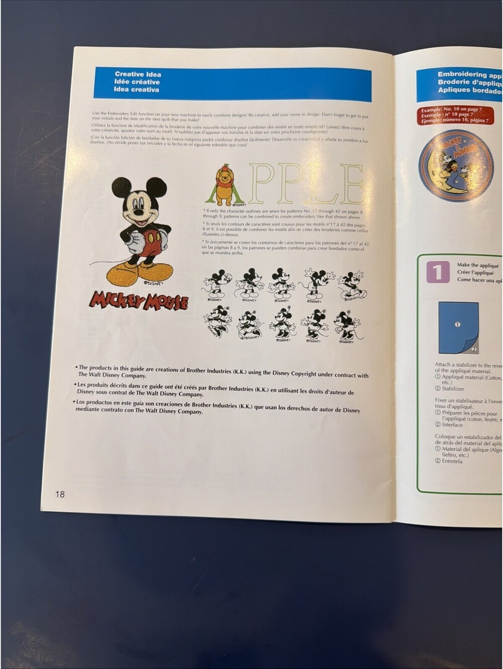 Brother Innovis Embroider Disney Design Guide Booklet - Picture 6 of 7